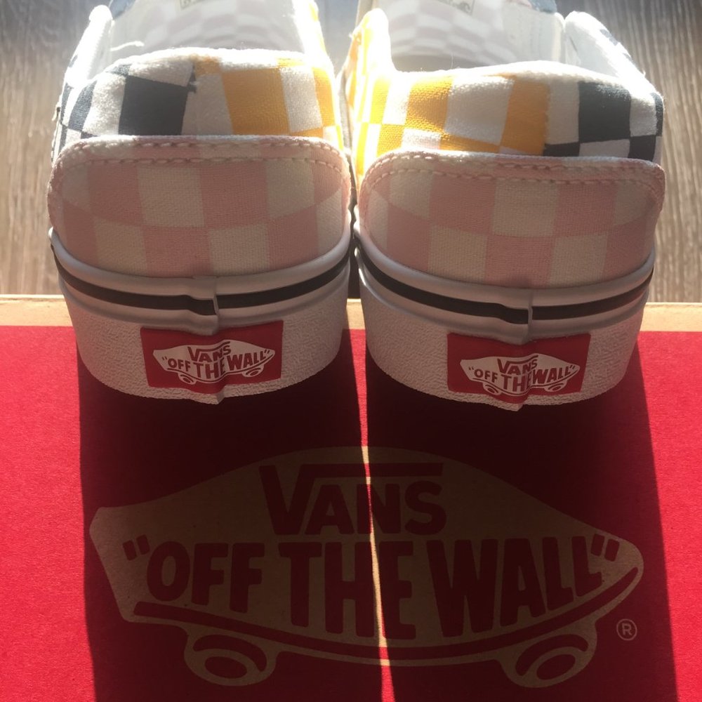 VANS Asher multicolor checkerboard slip-on shoes - Picture 4 of 5